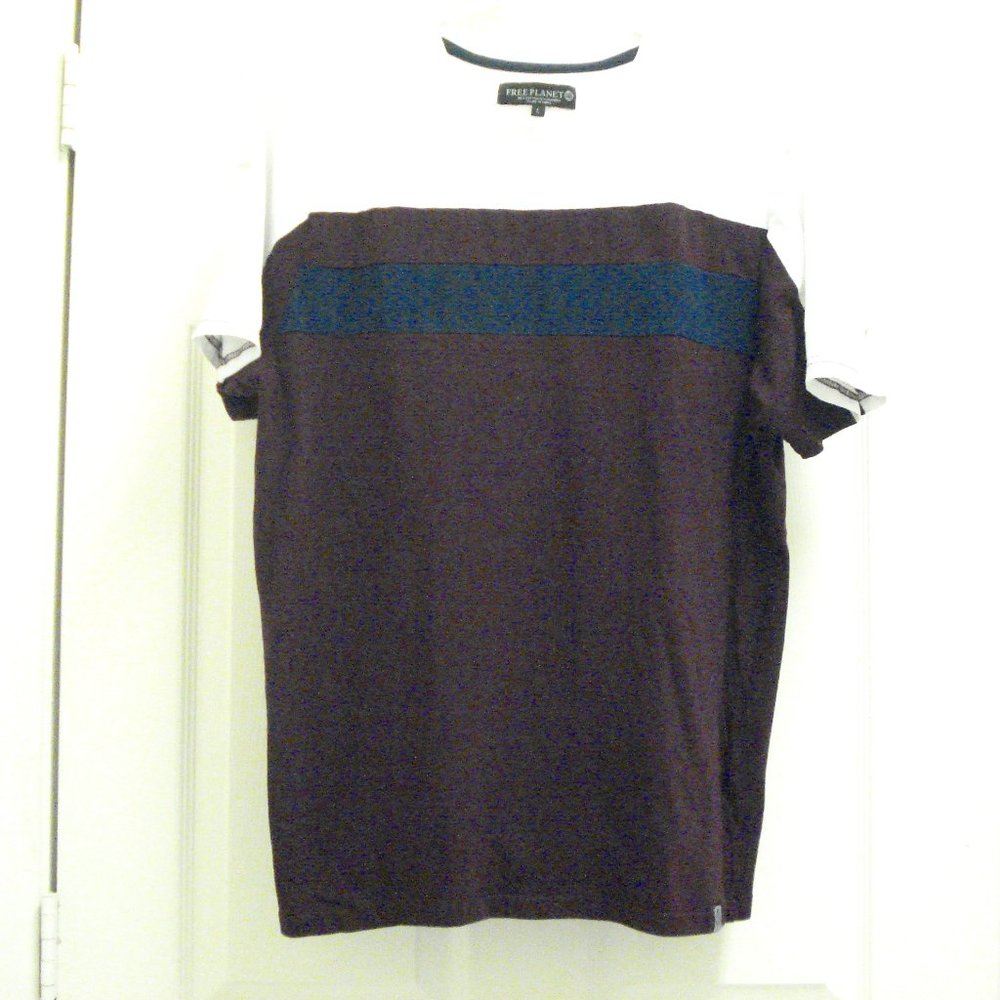 Free Planet Mens Color Bloc Tee Shirt Size Large